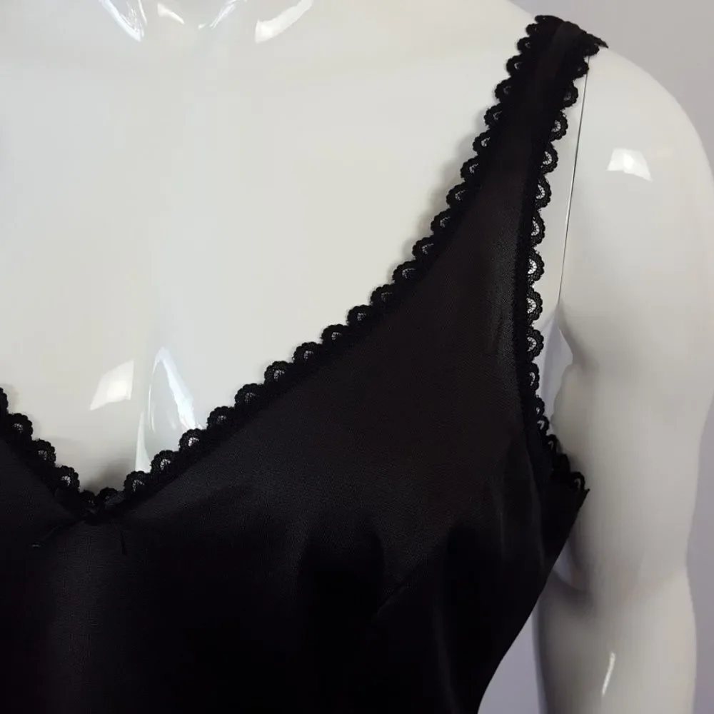 Vintage 80s Sears Black Slip Camisole - Picture 5 of 8
